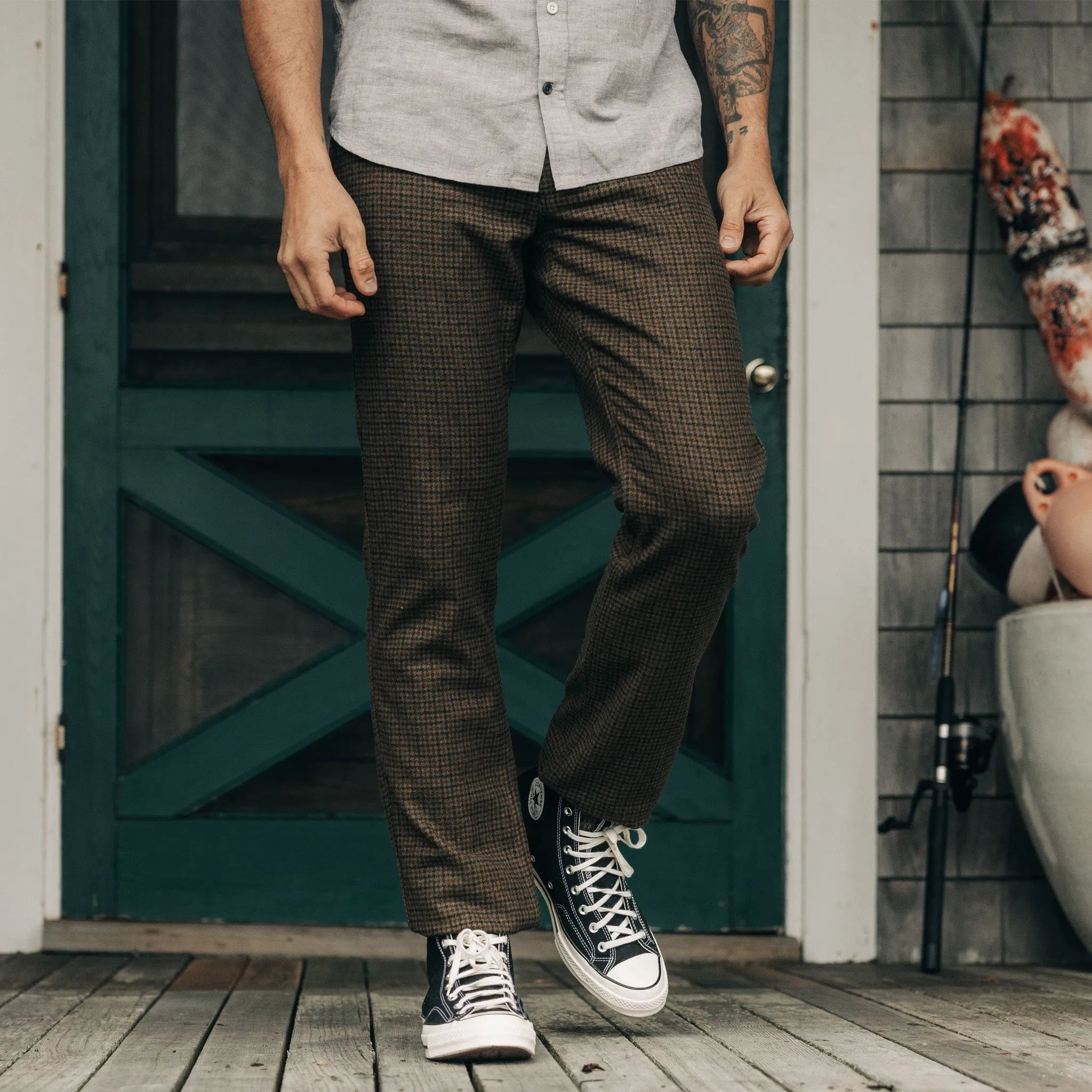 The Carmel Pant in Timber Guncheck