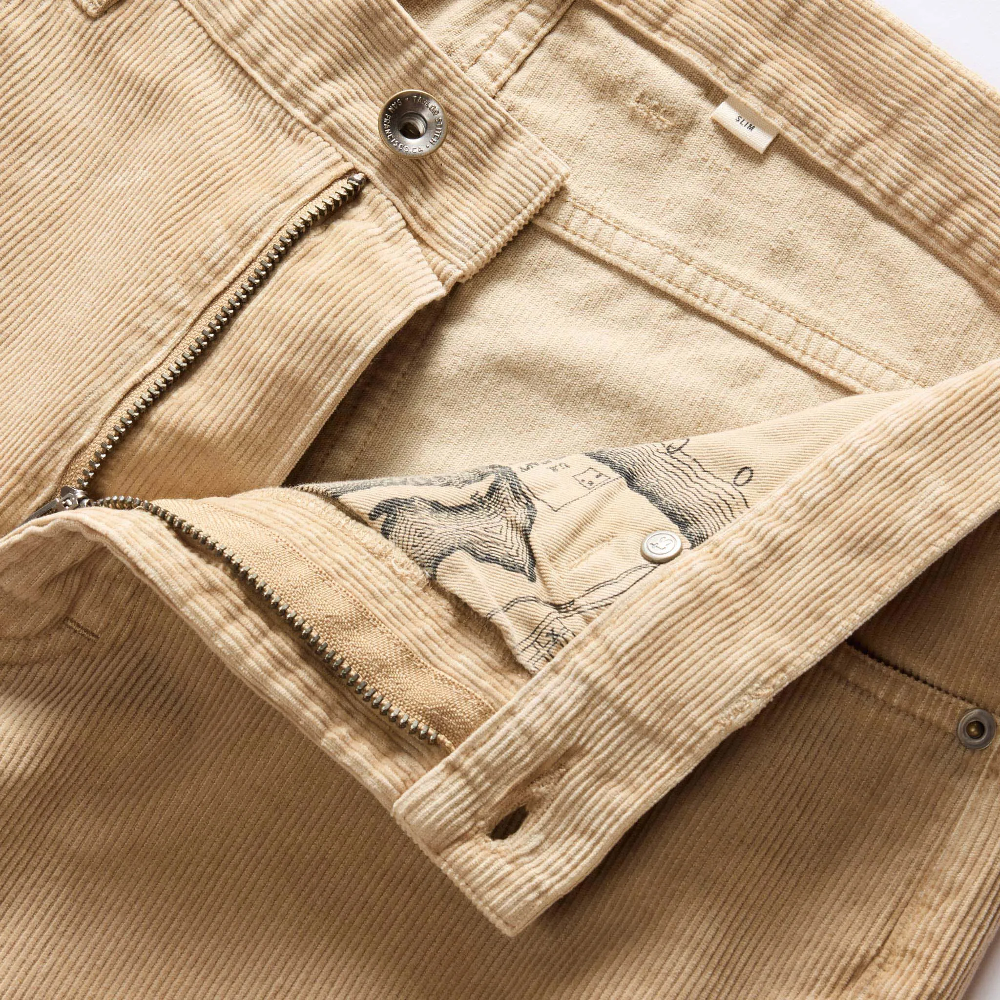 The Slim All Day Pant in Light Khaki Cord