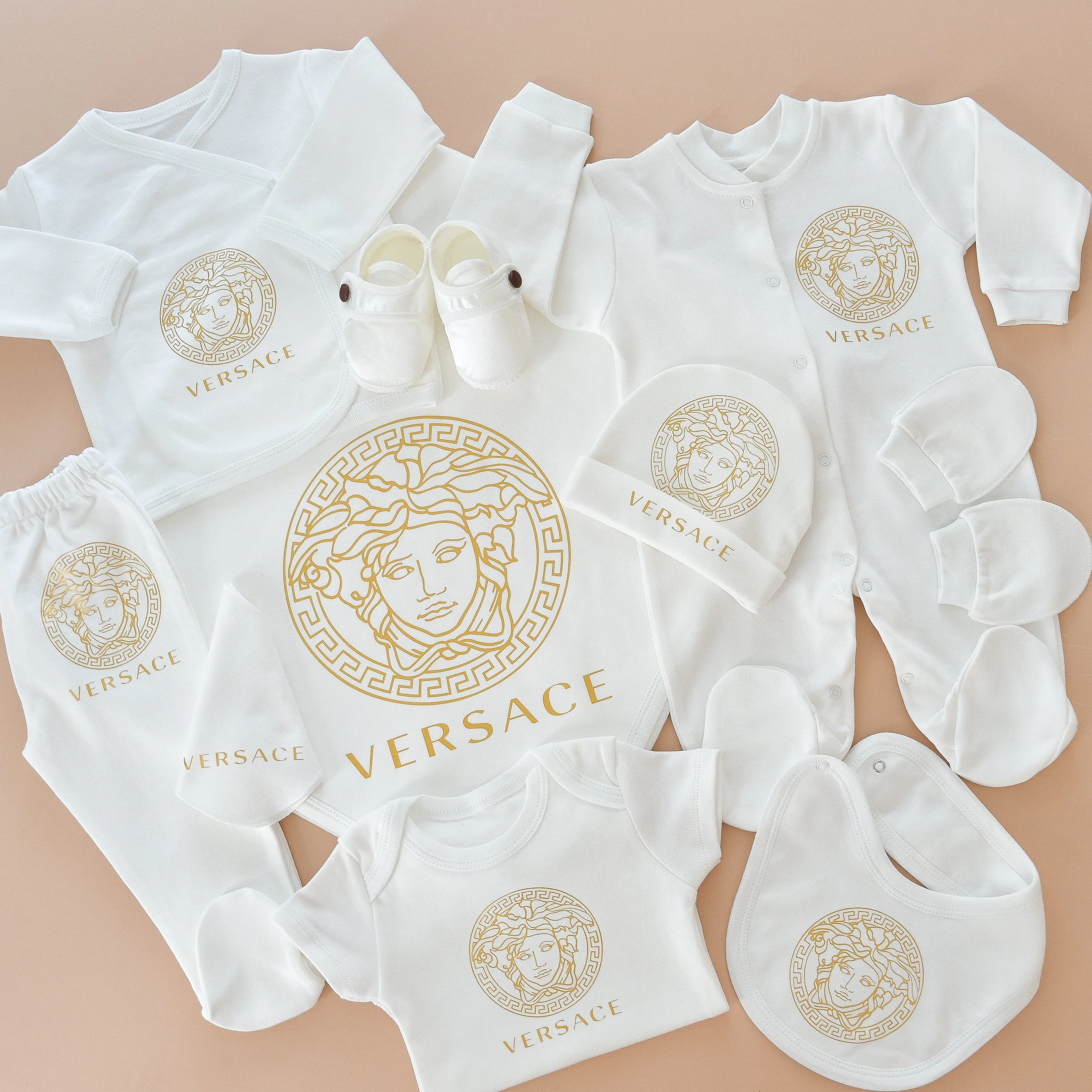 Versace Inspired Newborn Baby Set - 10 Pieces Set