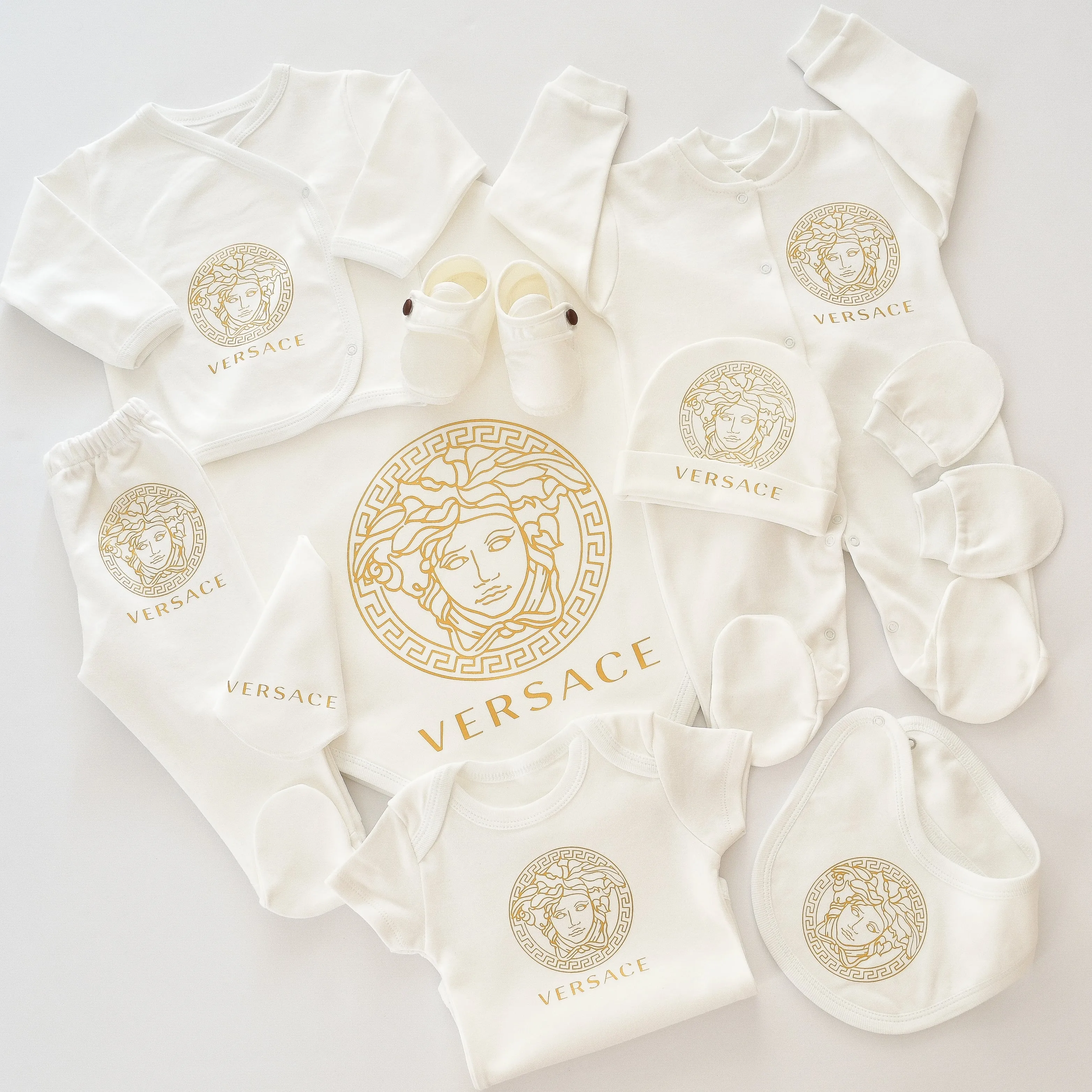 Versace Inspired Newborn Baby Set - 10 Pieces Set