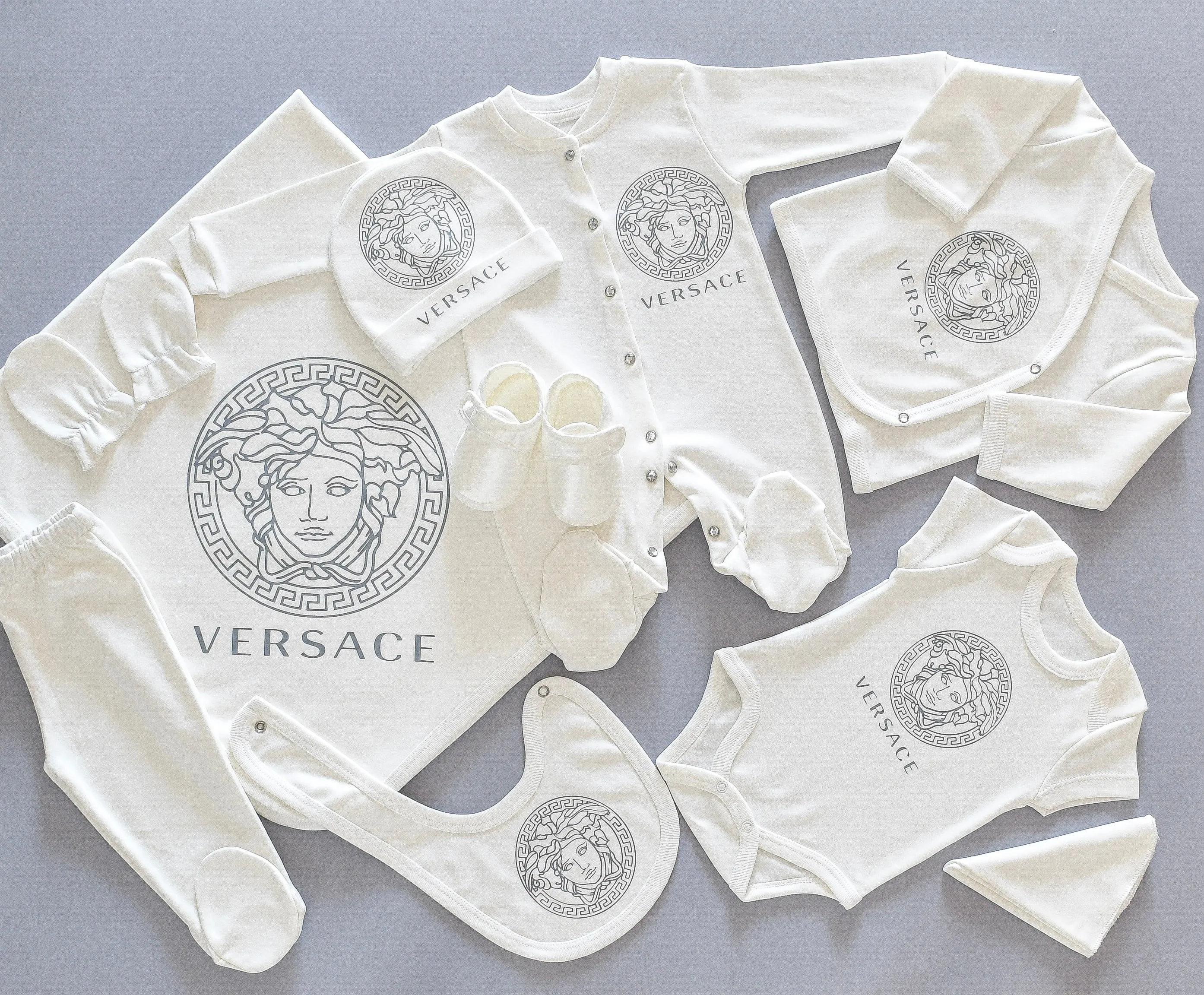 Versace Inspired Newborn Baby Set - 10 Pieces Set