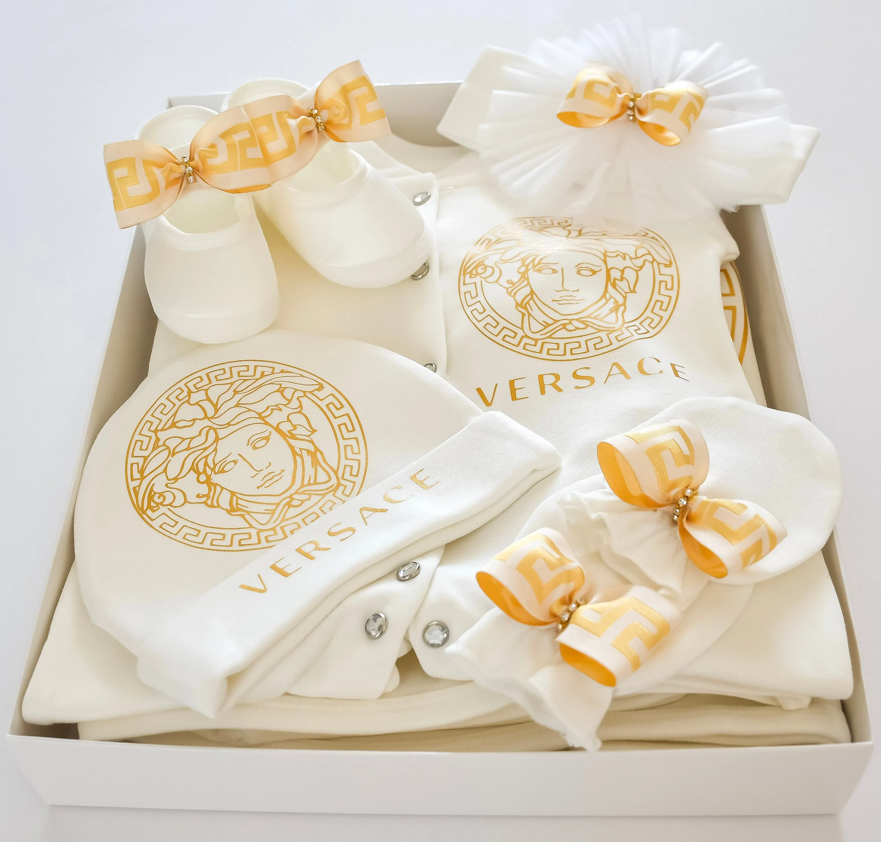 Versace Inspired Newborn Baby Set - 10 Pieces Set