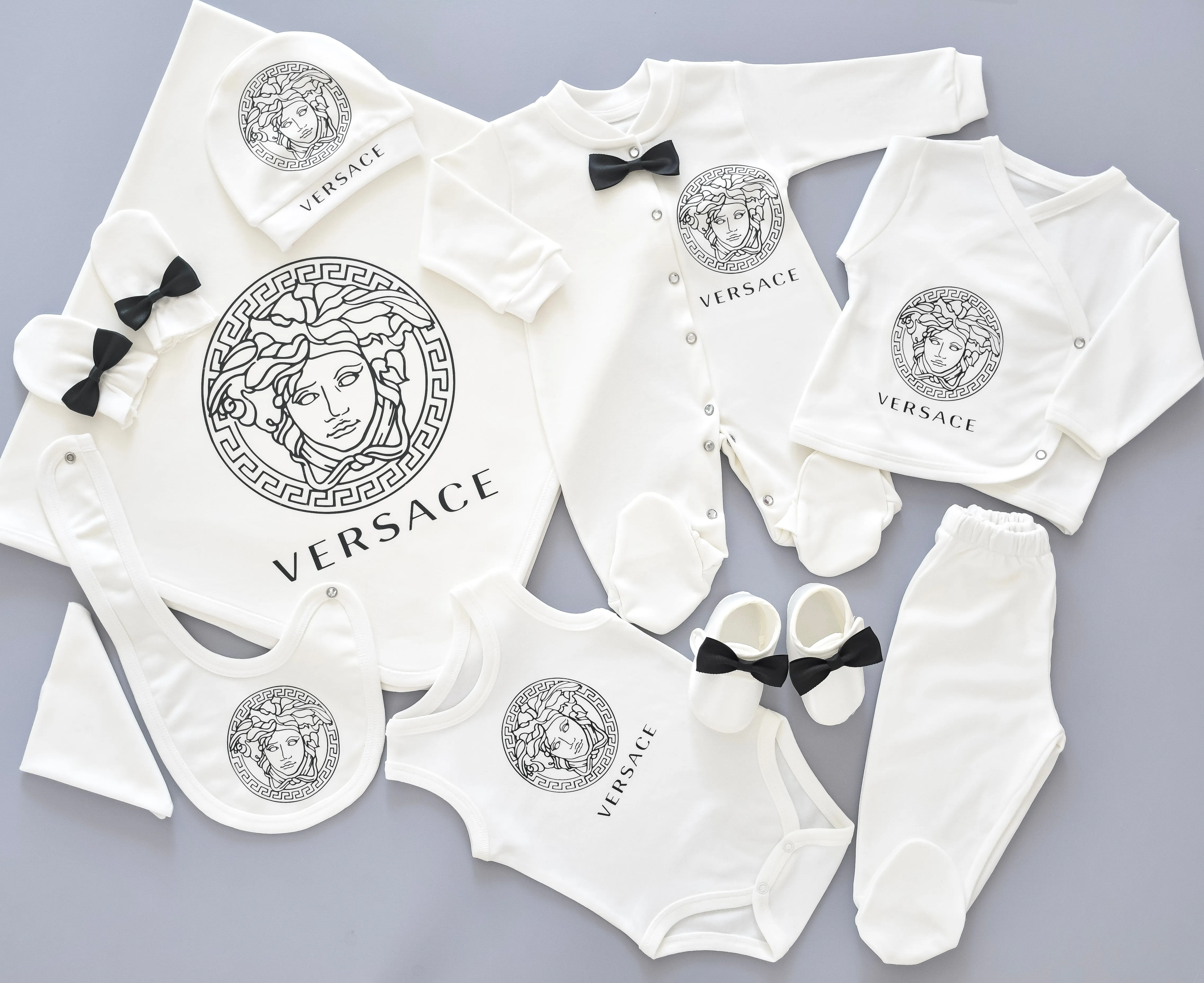 Versace Inspired Newborn Baby Set - 10 Pieces Set