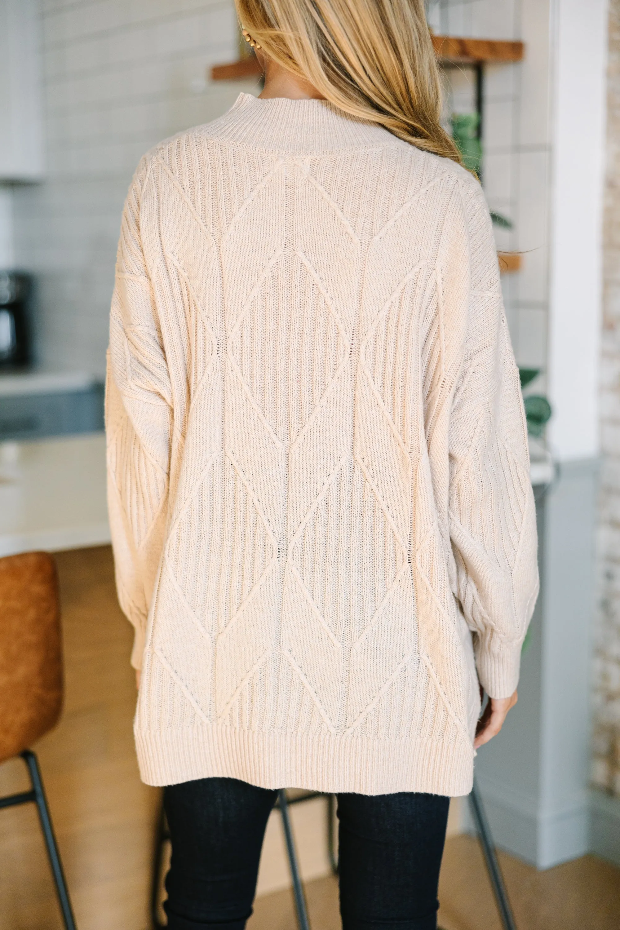 Walk The Walk Taupe Brown Sweater