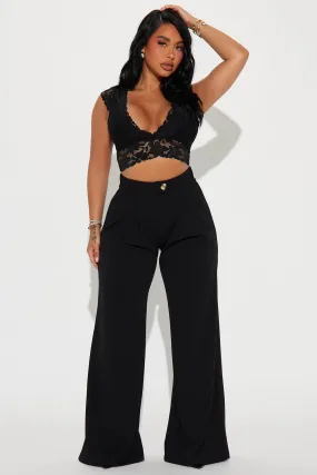 What Matters Most Wide Leg Trouser - Black