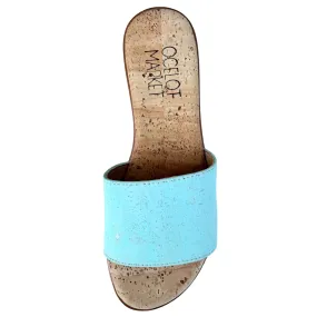 Women's Cork Sandal (Aqua)